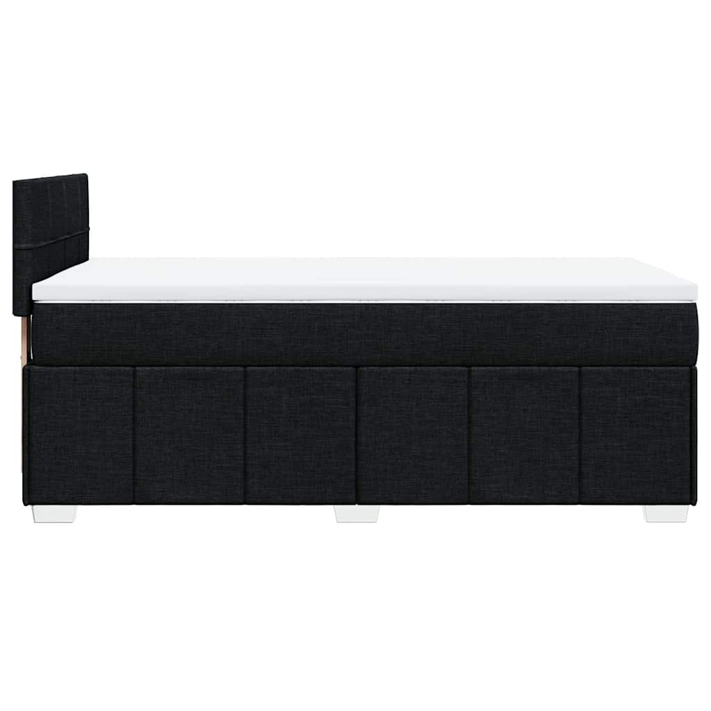 kontinentalseng med madras 80x200 cm stof sort