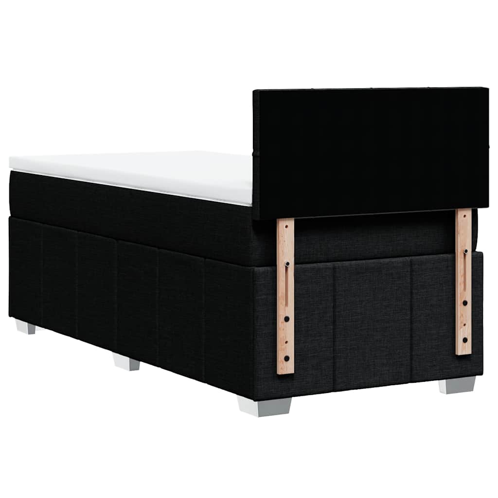 kontinentalseng med madras 80x200 cm stof sort