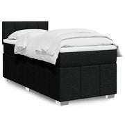 kontinentalseng med madras 80x200 cm stof sort