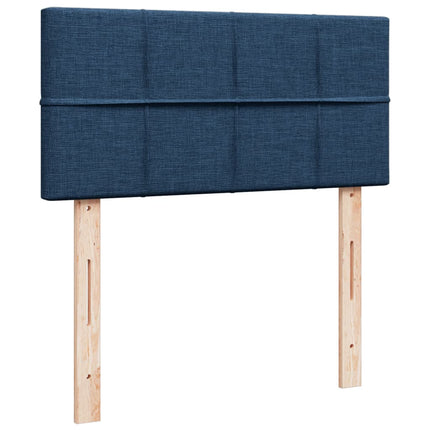 kontinentalseng med madras 80x200 cm stof blå