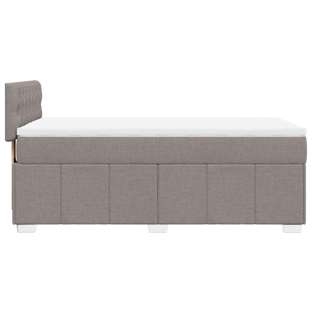 kontinentalseng med madras 80x200 cm stof gråbrun