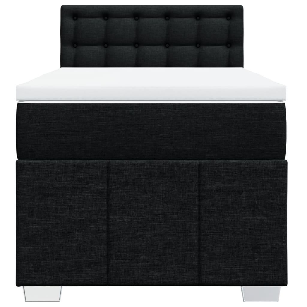 kontinentalseng med madras 80x200 cm stof sort
