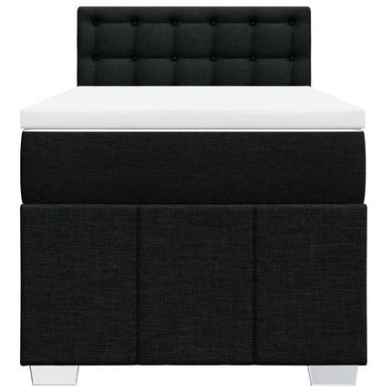 kontinentalseng med madras 80x200 cm stof sort