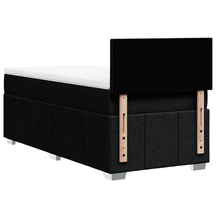 kontinentalseng med madras 90x190 cm stof sort