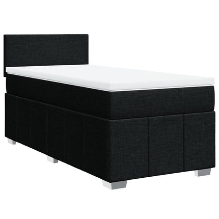 kontinentalseng med madras 90x200 cm stof sort