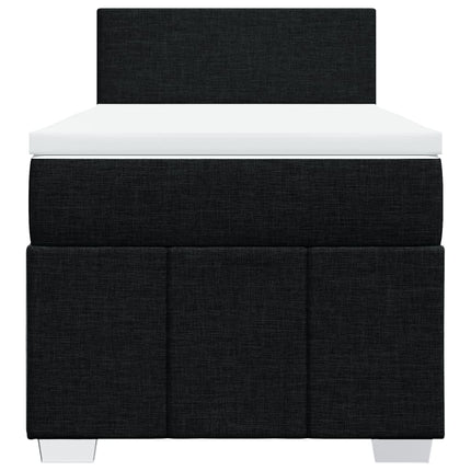 kontinentalseng med madras 90x200 cm stof sort