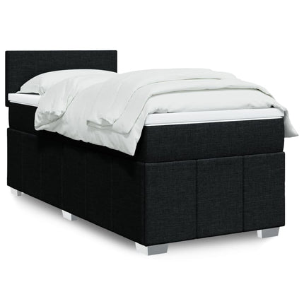 kontinentalseng med madras 90x200 cm stof sort