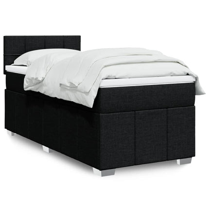 kontinentalseng med madras 90x200 cm stof sort