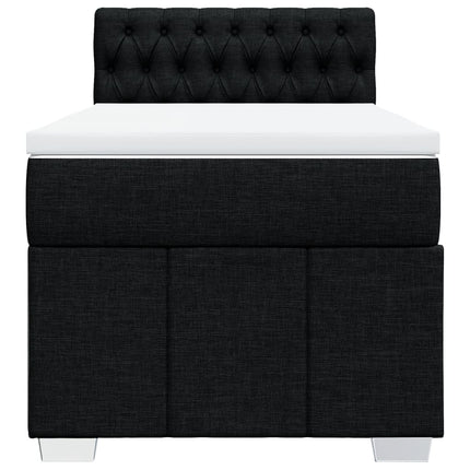 kontinentalseng med madras 90x200 cm stof sort