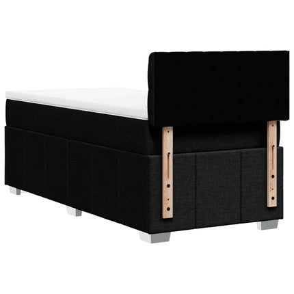 kontinentalseng med madras 90x200 cm stof sort