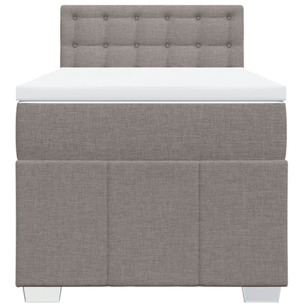 kontinentalseng med madras 90x200 cm stof gråbrun