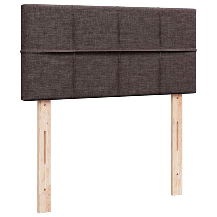 kontinentalseng med madras 90x190 cm stof mørkebrun