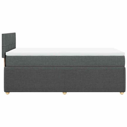 kontinentalseng med madras 90x200 cm stof mørkegrå