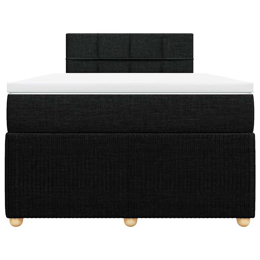 kontinentalseng med madras 120x190 cm stof sort