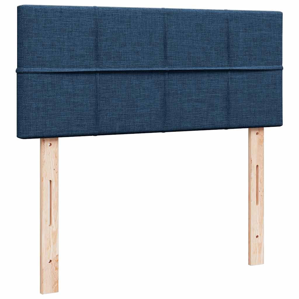 kontinentalseng med madras 120x190 cm stof blå