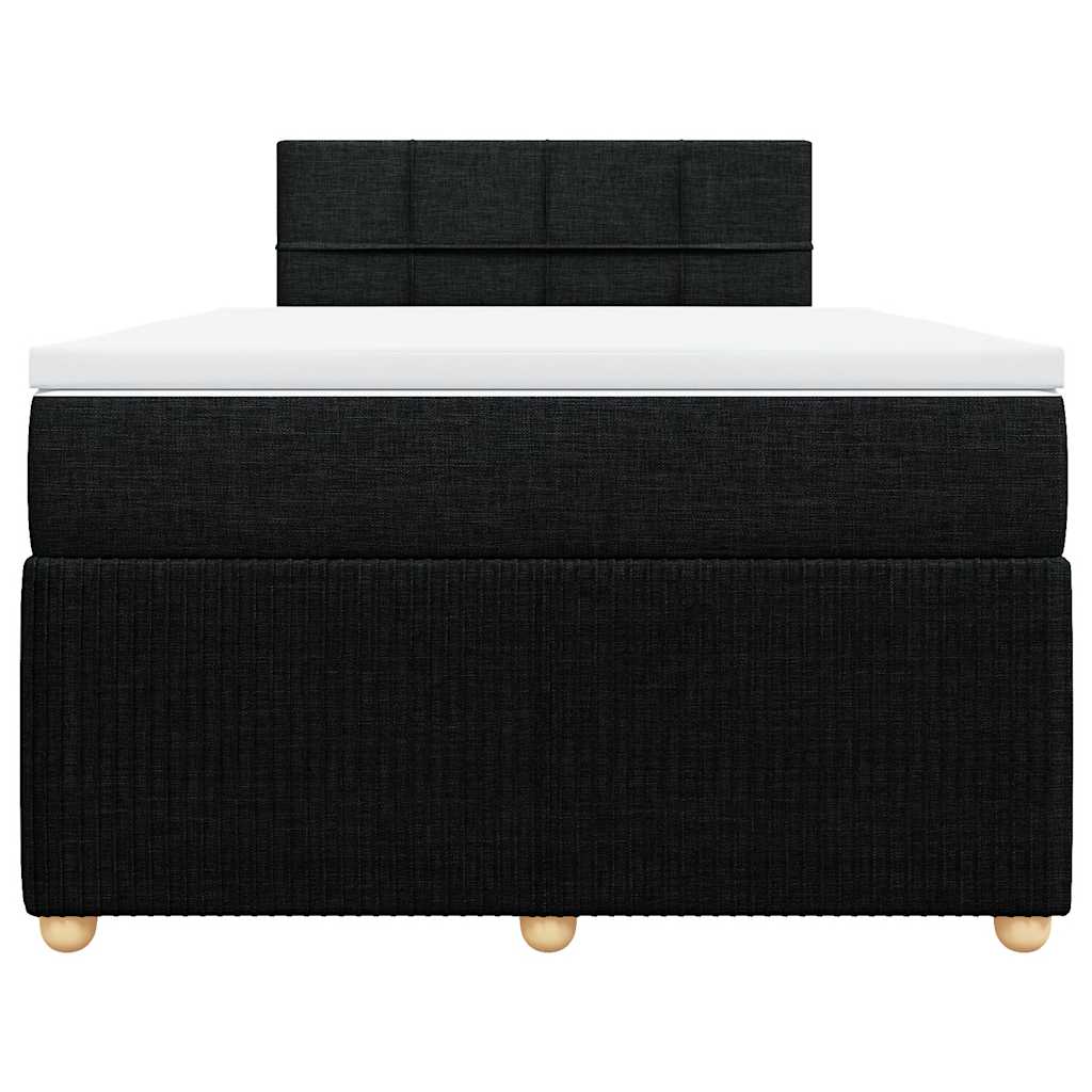 kontinentalseng med madras 120x200 cm stof sort