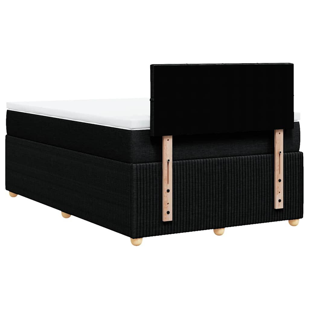 kontinentalseng med madras 120x200 cm stof sort