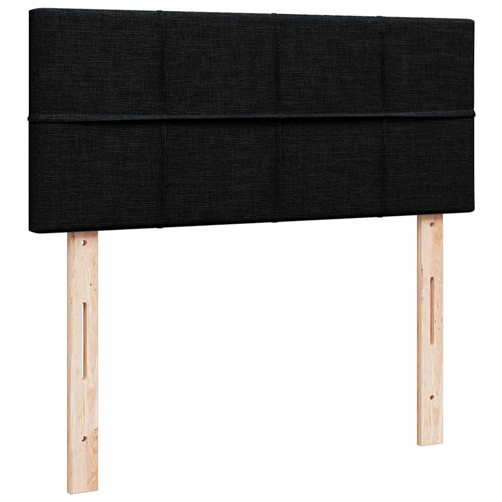kontinentalseng med madras 120x200 cm stof sort
