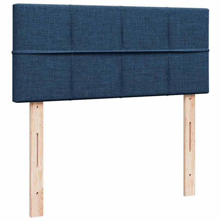 kontinentalseng med madras 120x200 cm stof blå