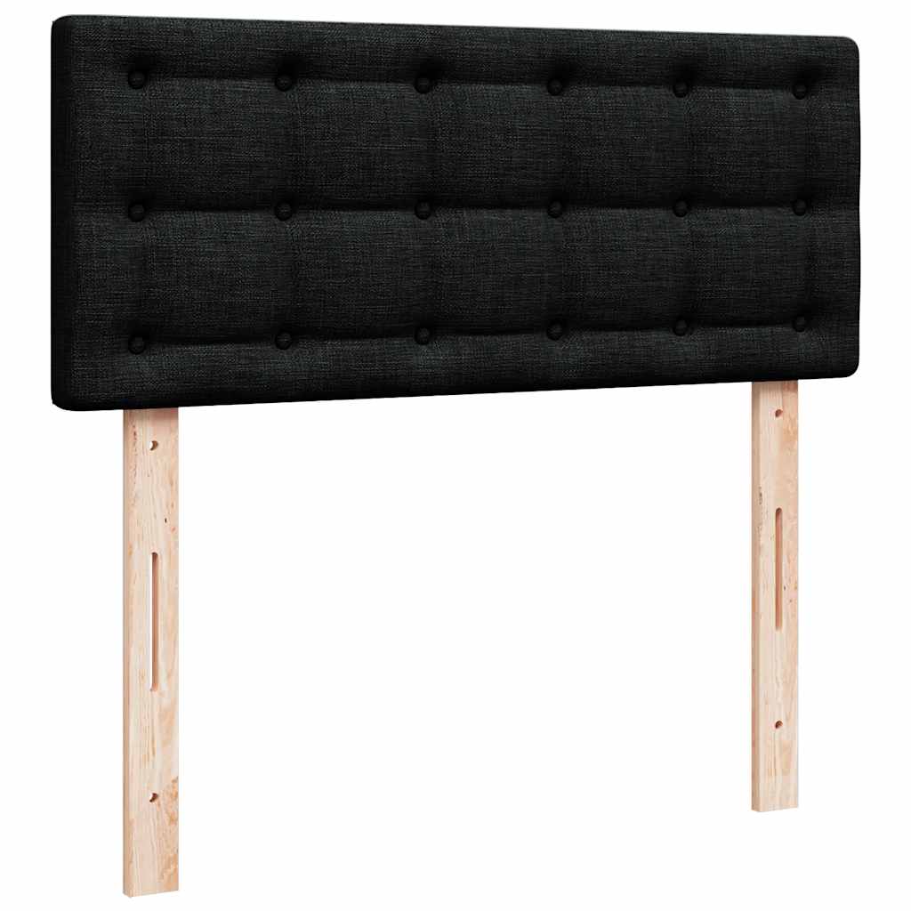 kontinentalseng med madras 120x200 cm stof sort
