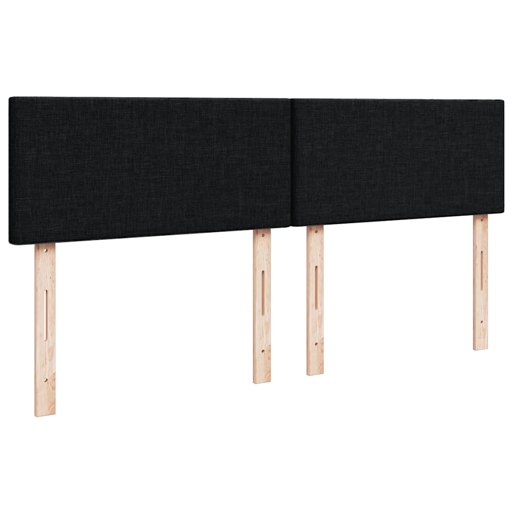 kontinentalseng med madras 140x190 cm stof sort
