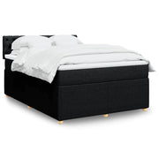 kontinentalseng med madras 140x190 cm stof sort