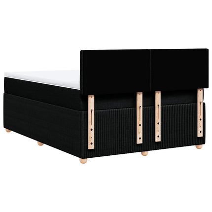 kontinentalseng med madras 140x190 cm stof sort