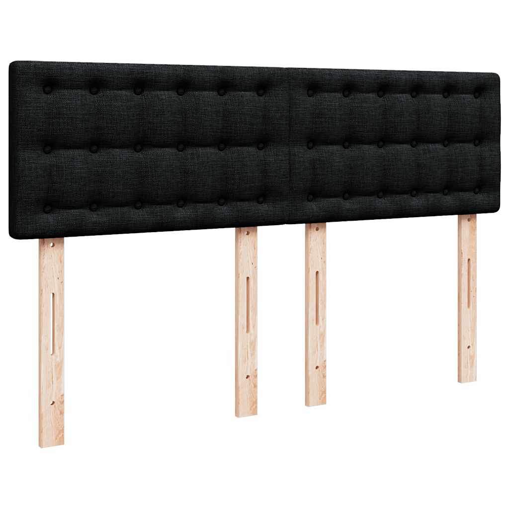 kontinentalseng med madras 140x190 cm stof sort