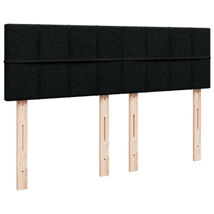 kontinentalseng med madras 140x200 cm stof sort