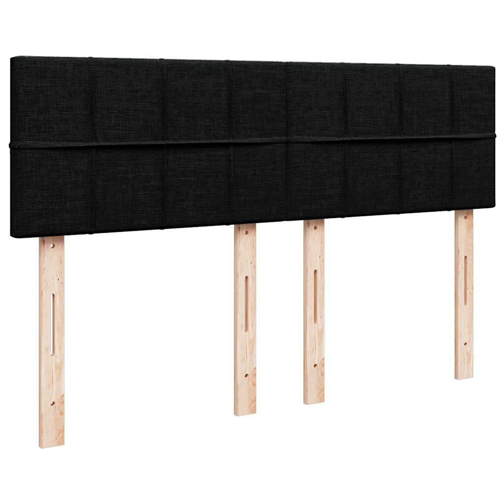 kontinentalseng med madras 160x200 cm stof sort
