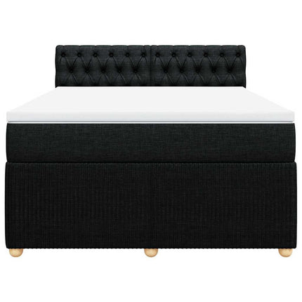 kontinentalseng med madras 160x200 cm stof sort