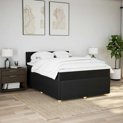 kontinentalseng med madras 160x200 cm stof sort