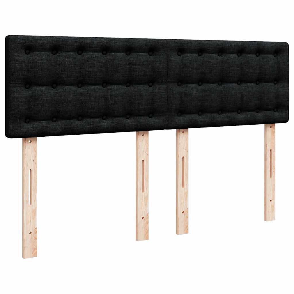 kontinentalseng med madras 160x200 cm stof sort
