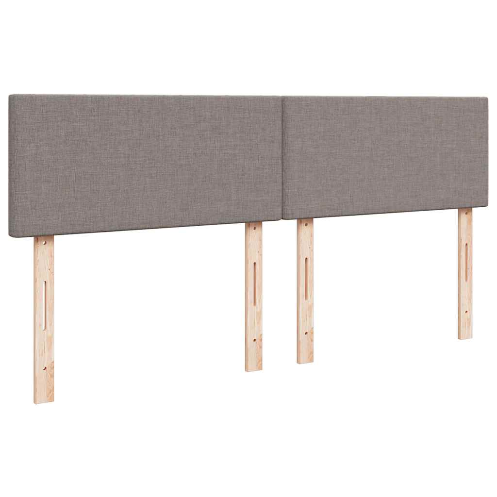 kontinentalseng med madras 200x200 cm stof gråbrun