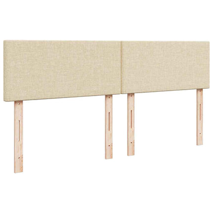 kontinentalseng med madras 200x200 cm stof cremefarvet
