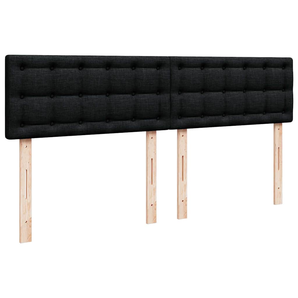 kontinentalseng med madras 200x200 cm stof sort