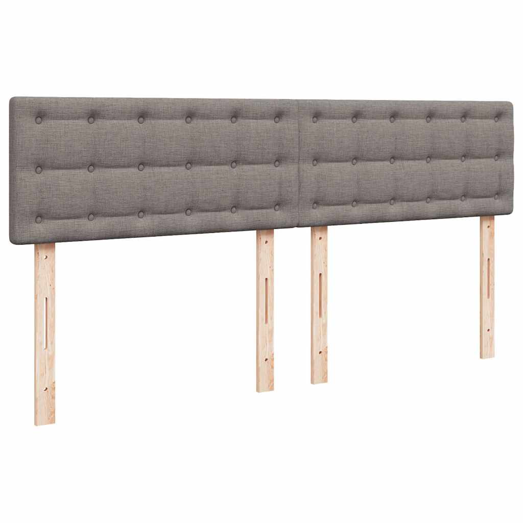 kontinentalseng med madras 200x200 cm stof gråbrun