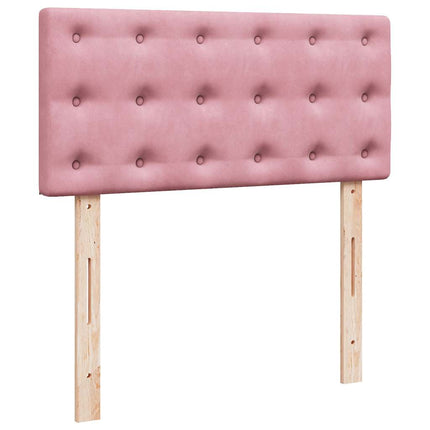 kontinentalseng med madras 90x190 cm fløjl pink