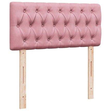 kontinentalseng med madras 90x190 cm fløjl pink