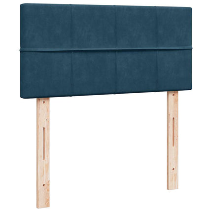 kontinentalseng med madras 90x190 cm fløjl blå
