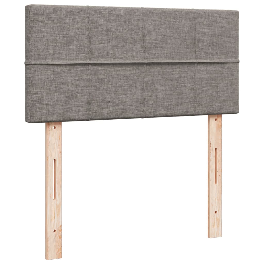 kontinentalseng med madras 80x200 cm stof gråbrun