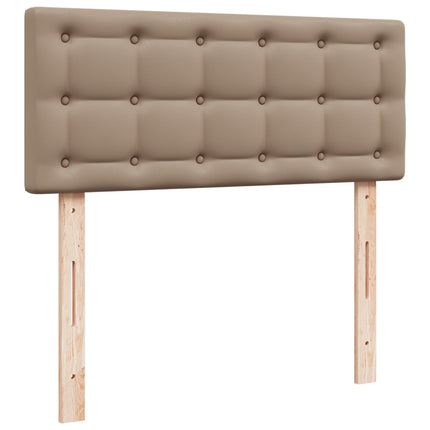 kontinentalseng 80x200 cm kunstlæder cappuccinofarvet