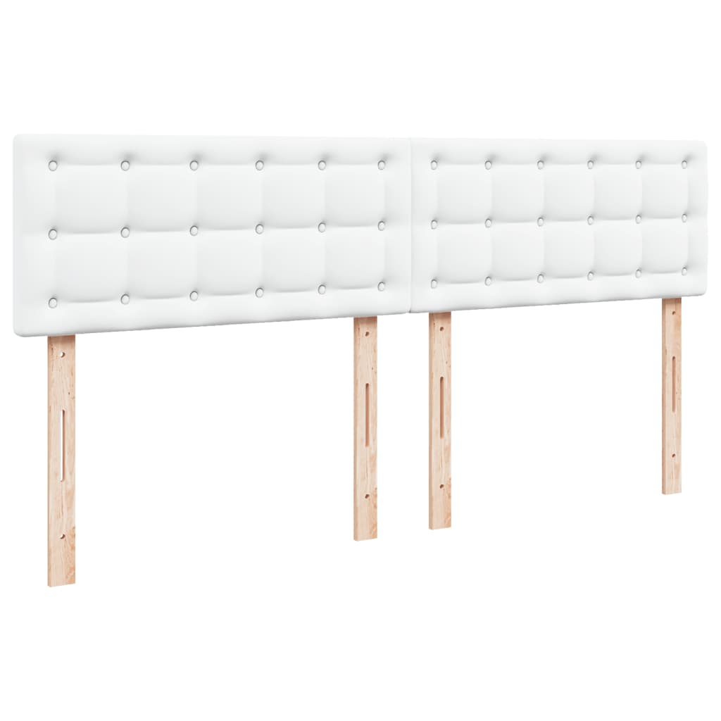 kontinentalseng med madras 200x200 cm kunstlæder hvid
