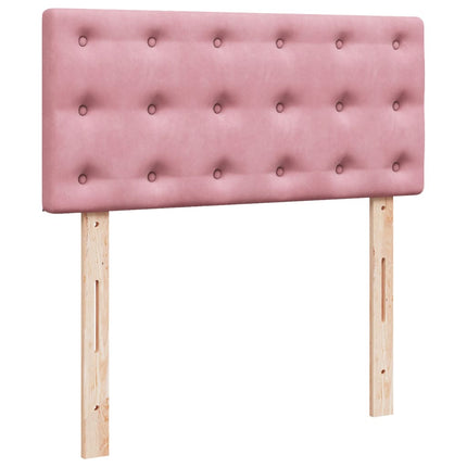 kontinentalseng med madras 90x190 cm fløjl pink
