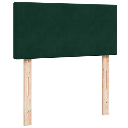 kontinentalseng med madras 90x200 cm fløjl mørkegrøn