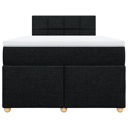 kontinentalseng med madras 120x200 cm stof sort