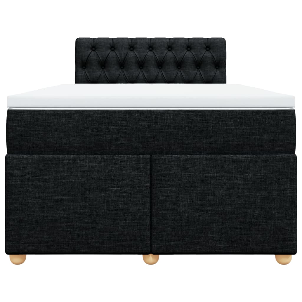 kontinentalseng med madras 120x200 cm stof sort