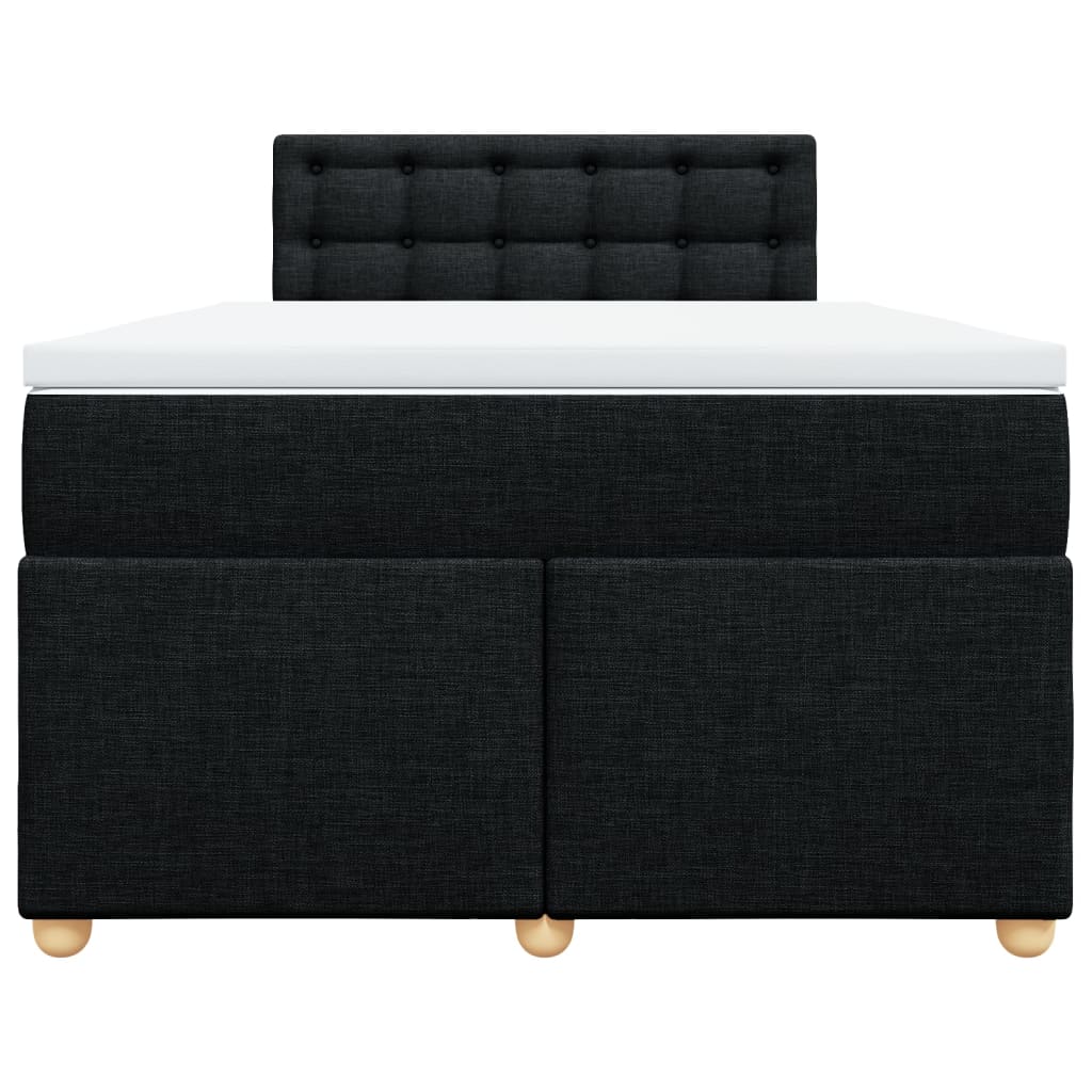 kontinentalseng med madras 120x200 cm stof sort
