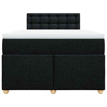 kontinentalseng med madras 120x200 cm stof sort