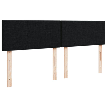 kontinentalseng med madras 140x190 cm stof sort